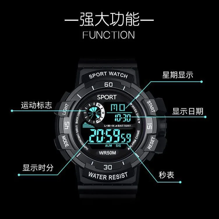 Waterproof Luminous Electronic Watch